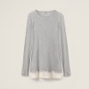 miumiu 25 Ribbed jersey and lace dress