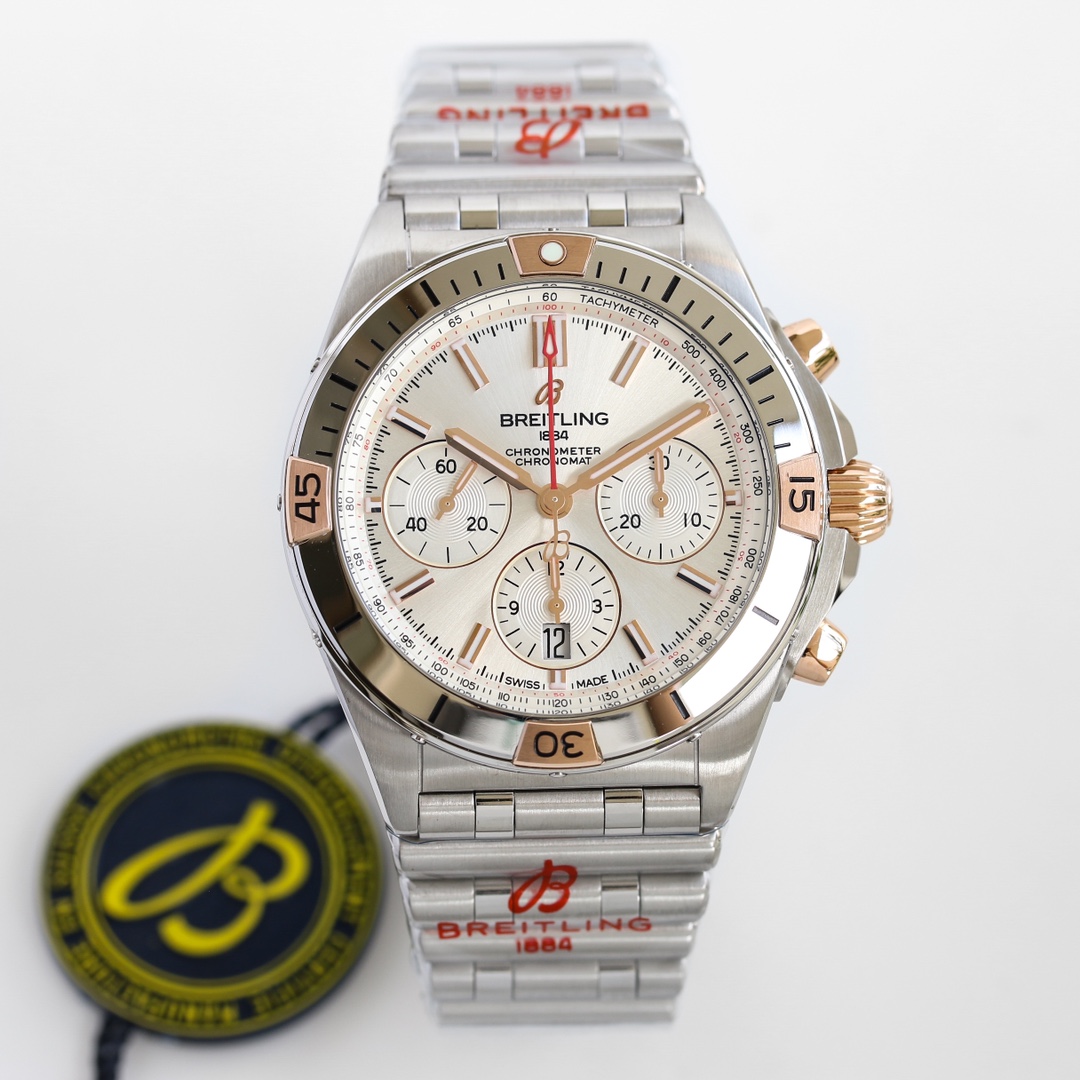 BLS l 7750 l 42mm l 브라이트 링 크로노 매트 B01 AB0134101K1S1