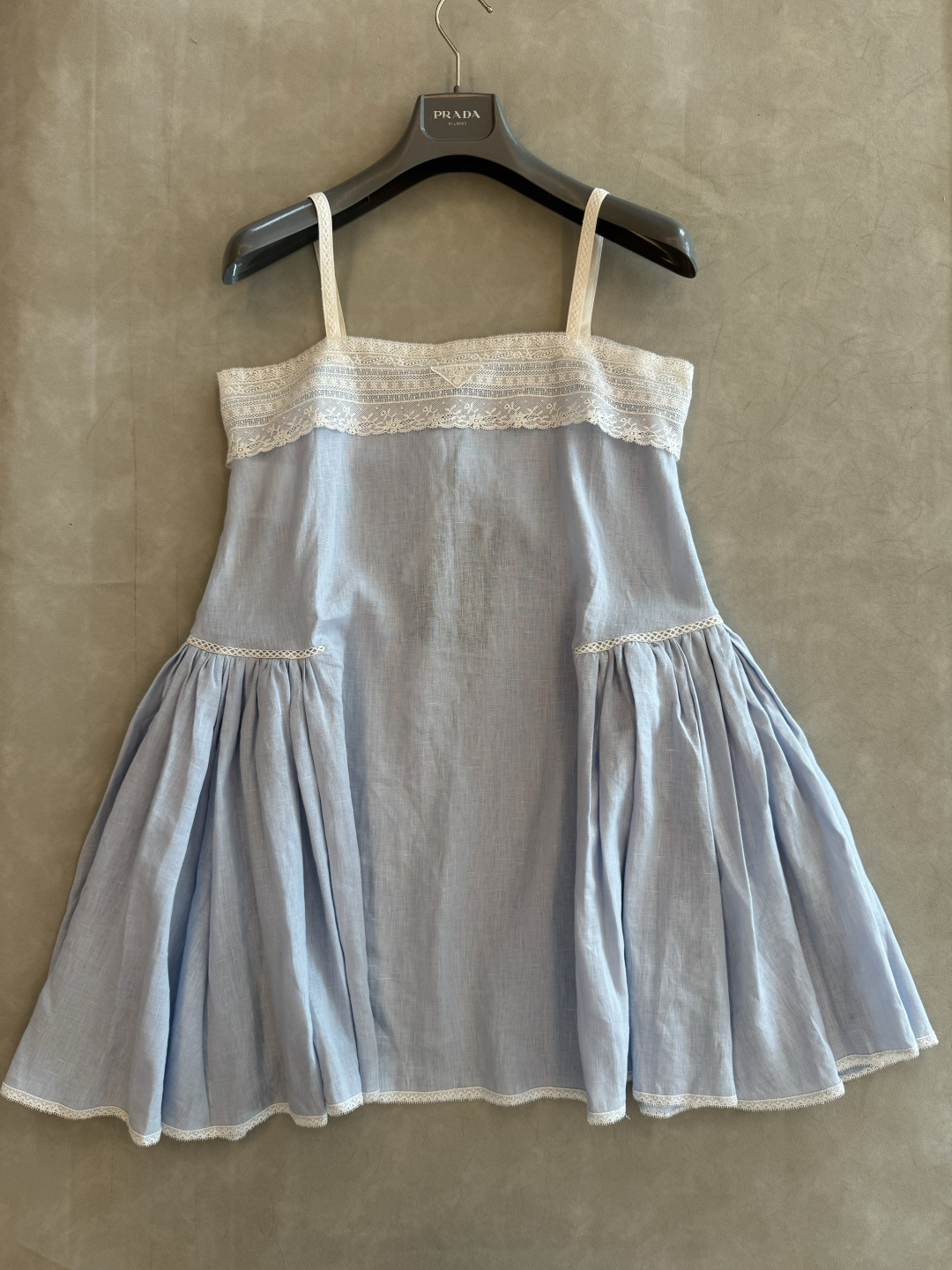 Astro Embroidered Linen Mini-dress