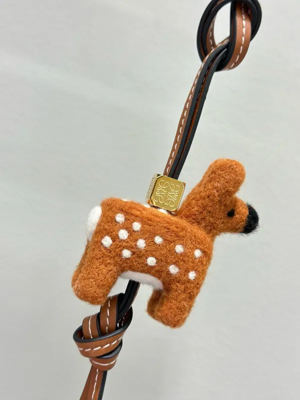 LOEWE  charm in felt and calfskin
